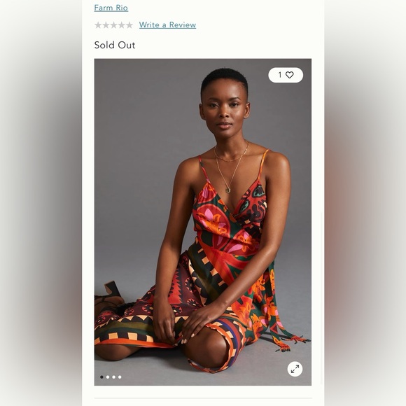 NEW Farm Rio x Anthropologie Hanky Wrap Dress XS Ret: $230 - Picture 7 of 10